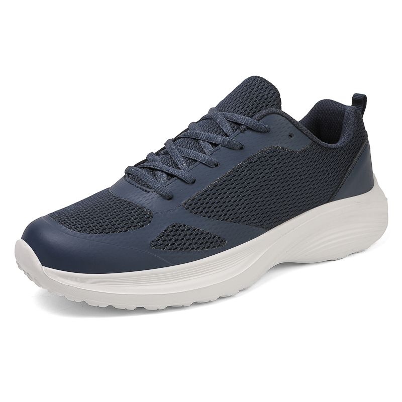 Soft Breathable Mesh Upper Thick Platform Men's Casual Sneakers Athletic Outdoor Korean Comfortable Low Price Male Sports Shoes