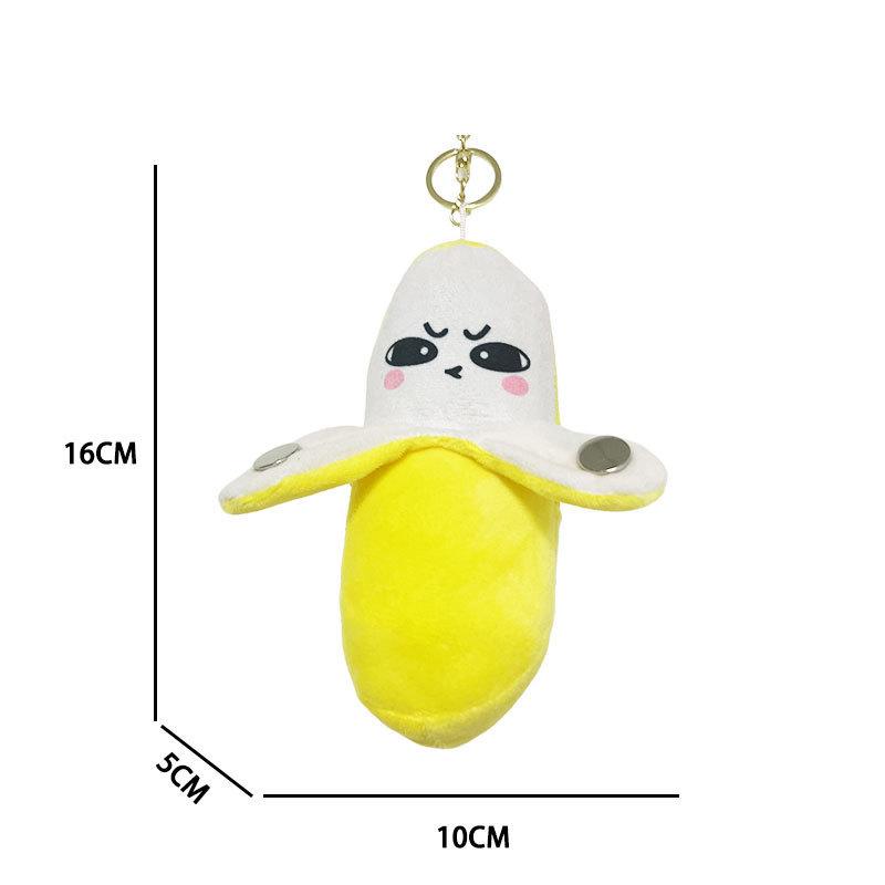 Banana Plush Toy Pendant  Keychain Rhythm Piano Interactive Toy Creative Touch Doll Dual-Player Activity Friend/Party Toys