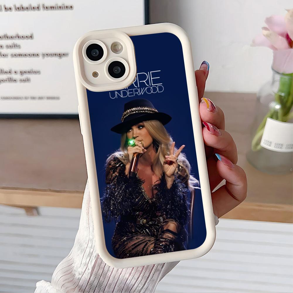 Carrie Underwood Mobile Phone Case for iPhone 17 16 15 14 13 12 11 Air Pro Max Plus Thicken TPU Colorful Cover Cellphones Pretty