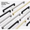 10-33Cm Black Cabinet Handles Stainless Steel Square Closet Drawer Cupboard Pulls Bathroom Door Knobs Furniture Kitchen Handle