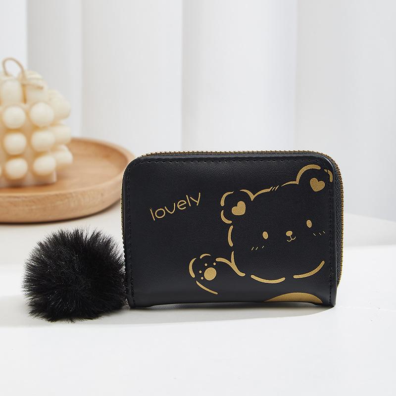 JYL TS Women's Sling Bags  Anime Bag 142 Card Holder Plush Bear Mini Wallet