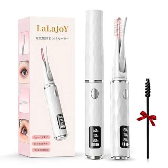 Eyelash Curler 2in1 LaLaJoY Clamp Type Eyelashes Face Care Three Temperature Settings 10 Seconds Rapid Preheating 15 Minutes Automatic Power Off Safe