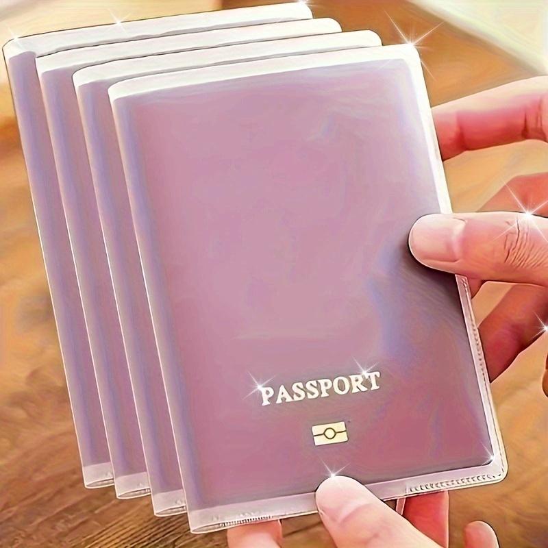 [Passport Holder] 2/4pcs Durable Passport Holder with Multi-Card Slots, Scratch-Resistant Document Protector - Transparent