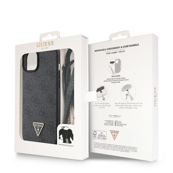Guess Guhcp15Mp4Tdscpk Iphone 15 Plus / 14 Plus 6.7 Svart/Black Hardcase Crossbody 4G Metallogo