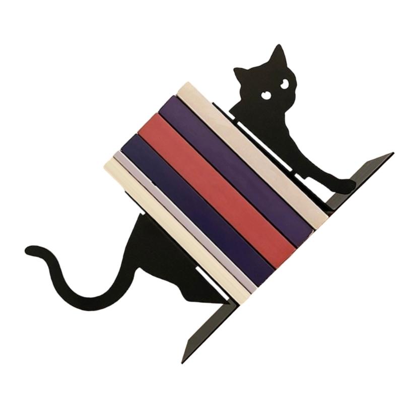 Durable Metal Cat Bookshelf Decoration Modern Cat Bookshelf Practical and Stylish Book Storage and Organization Holder