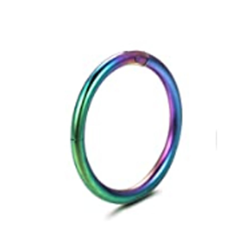 WKOUD 16G Surgical Steel Septum Piercing Nose Hoop Clicker Ring Lip Labret Conch Helix Cartilage Daith Earring Hoop Jewelry