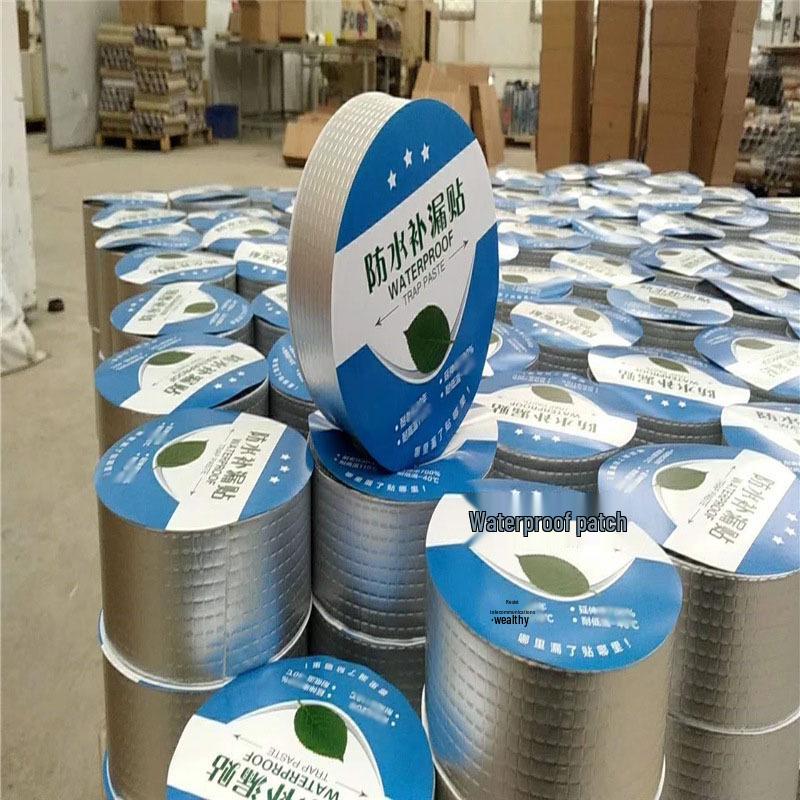 Waterproof Leak Repair Tape - Aluminum Foil Self-Adhesive Butyl Rubber, Roof and Overlap Anti-Leak Tape