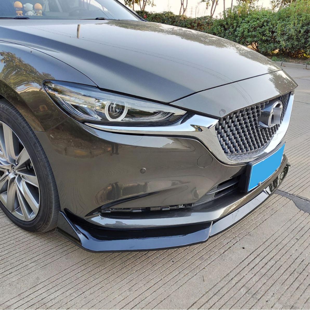 Комплект переднего сплиттера и боковых юбок для Mazda Atenza/Mazda 6 Модели 20 - Бампер и элементы обвеса для защиты от столкновений Matte Black