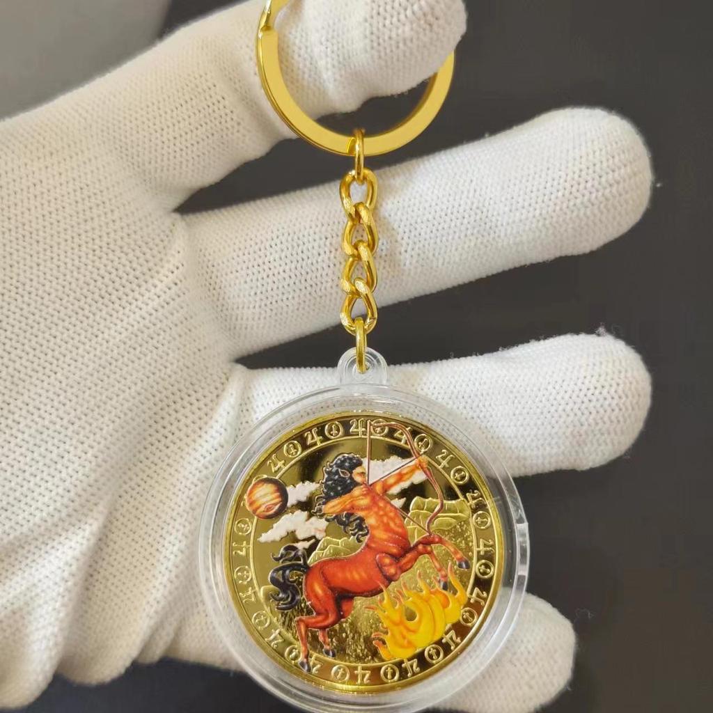 Gold-Plated Scorpio, Gemini, and Libra Zodiac Medallion Set