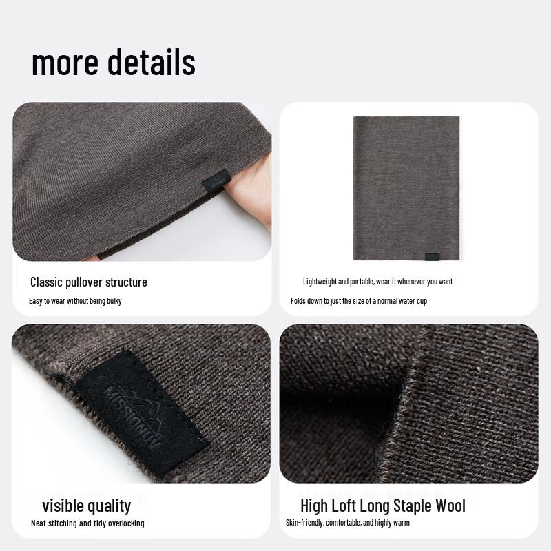 MISSION UV Women's Wool Blend Neck Gaiter