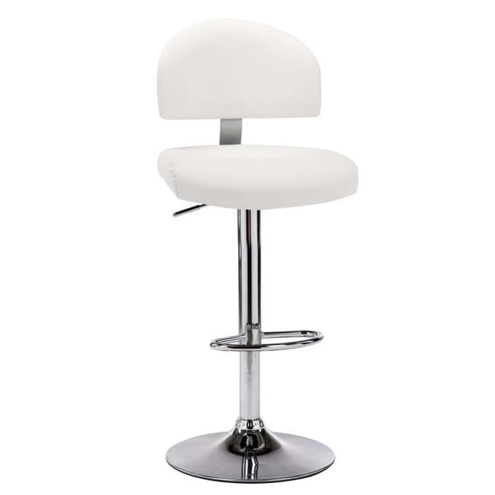 VidaXL Tabourets de bar 2 pcs Blanc Similicuir