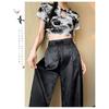 Chinese-style Faux Satin Jacquard Wide-leg Pants for Women, 2026 New Design, Niche High-waisted Slimming Casual Floor-length Trousers