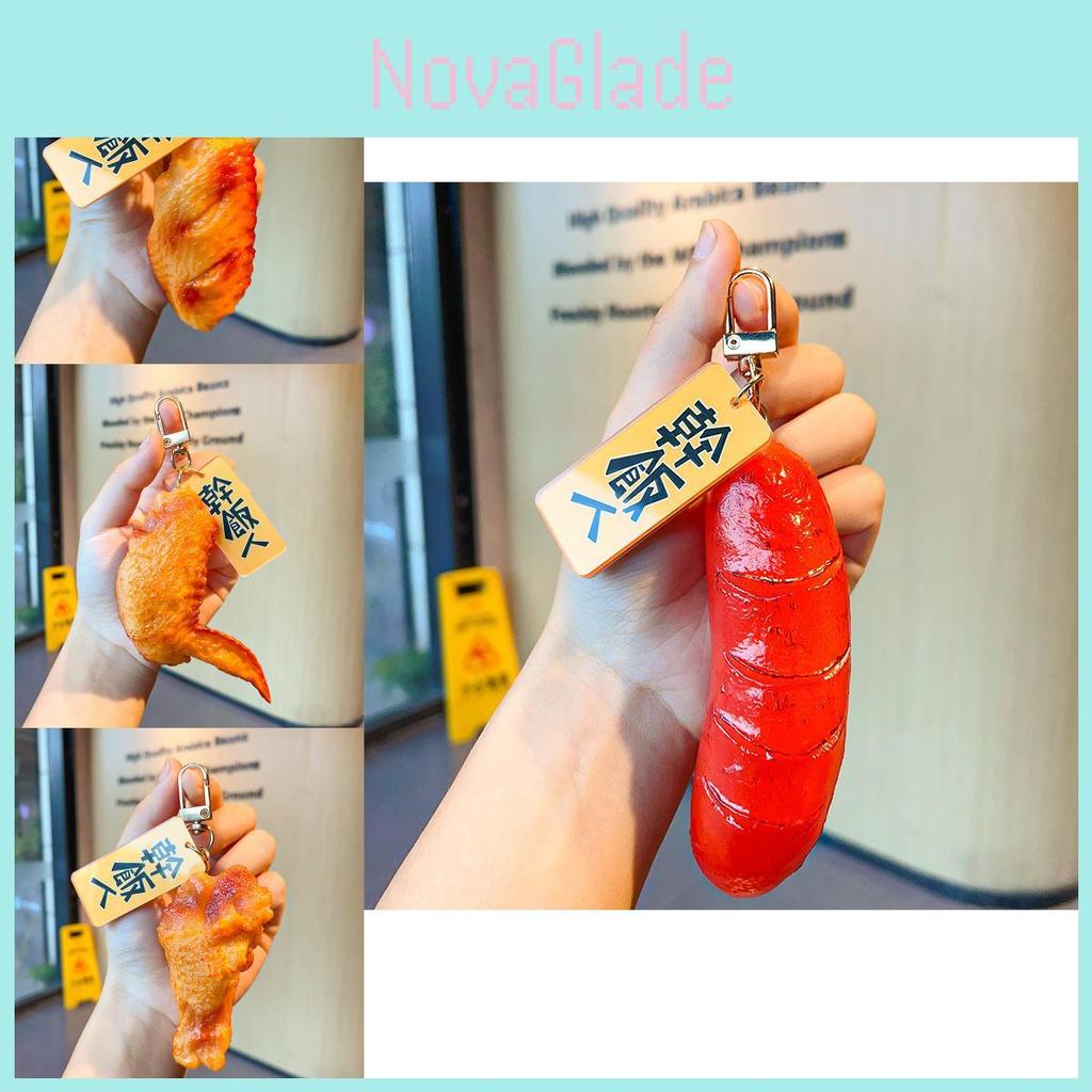 Realistic Food Keychain Cute Couples Gift Fun Novelty Bag Charm Key Accessory