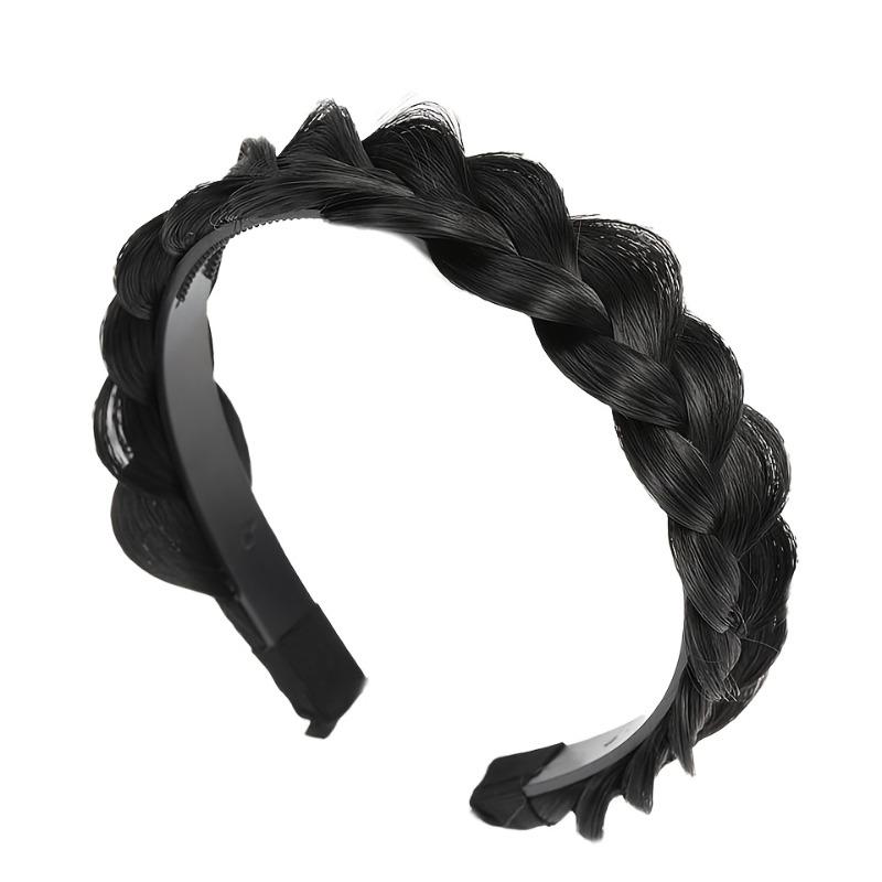 Geflochtener Haarhalter Stirnband Perücke Synthetisches Haar Twist Synthetische Zöpfe Kopfschmuck Zopf Haarverlängerungen für Damen Elastische Perücken Haarverlängerungen