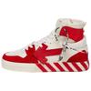 Scarpe da Skateboard Alte Vulcanizzate OFF WHITE Stilosissime da Uomo Rosse OMIA225F21LEA0010125