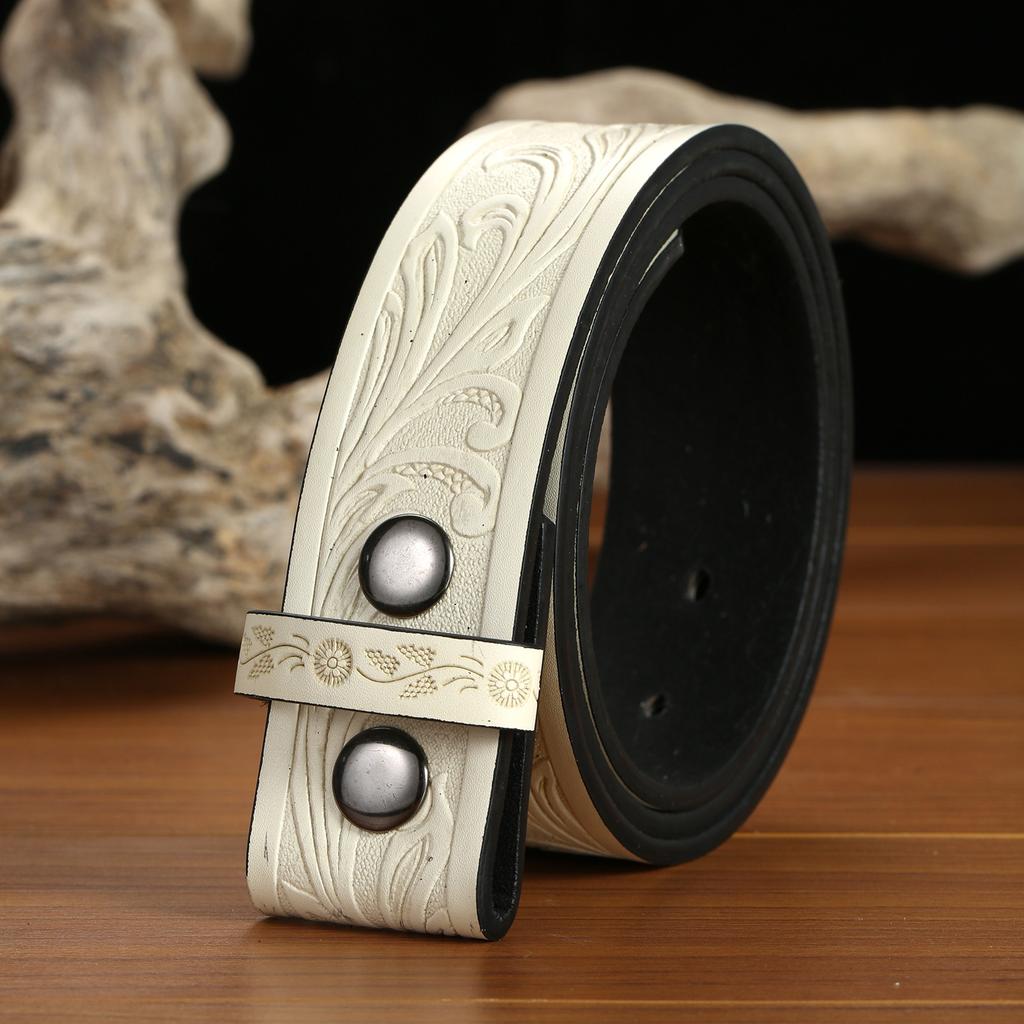 Cinto de Uso Personalizado Estilo Denim Ocidental Design Retrô Estilo Neutro Masculino E Feminino Cinto Em Relevo