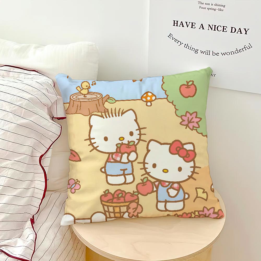 cartoon art cute cat h-HelloKitty SRO cushion cover soft Pillow Case for Sofa Living Room Home office Decor Protective Covers