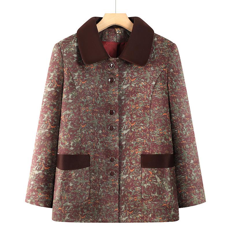 

Women s clothing coat thin year old 00 autumn clothing top loose clothes 1XL [recommended 80-50kg]