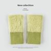 Plush Fingerless Knit Gloves – Warm, Versatile Winter Wear for Students and Office Use