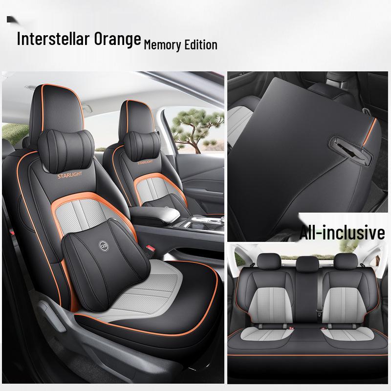 Wuling Xingguang Full Leather Car Seat Cushion - Universal Four-Season Model for Five-Seater