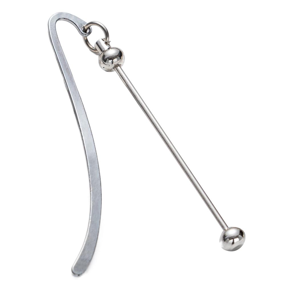 DIY Beadable Hook Bookmarks Metal Book Markers with Long Pendant Reading Accessories Gift for Book Lover Bookworm Reader