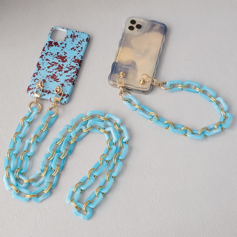 New Fashion Woman Bag Accessory Detachable Replacement Chain Candy Solid Square Acrylic Luxury Strap Women Shoulder Handle Chain