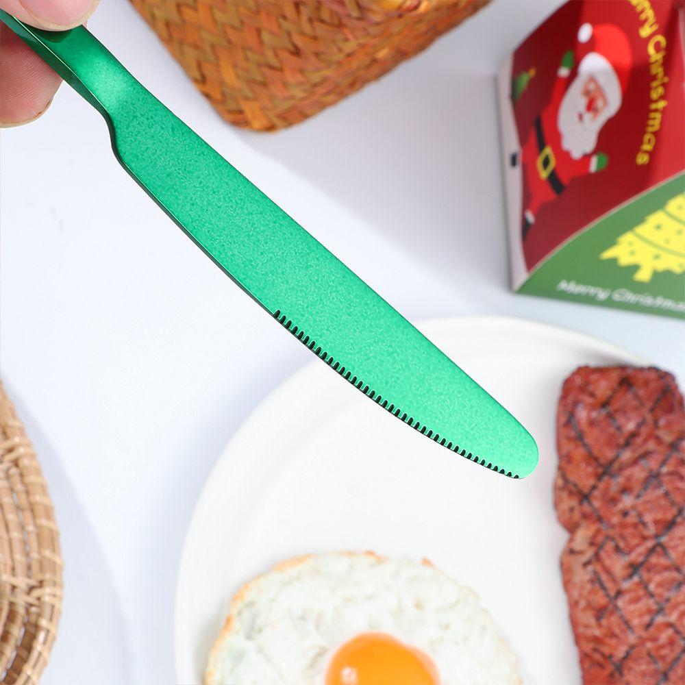 Gabel Löffel Edelstahl Etui Box Utensilien Schneeflocken Druck Weihnachtsgeschirr Sets Besteck