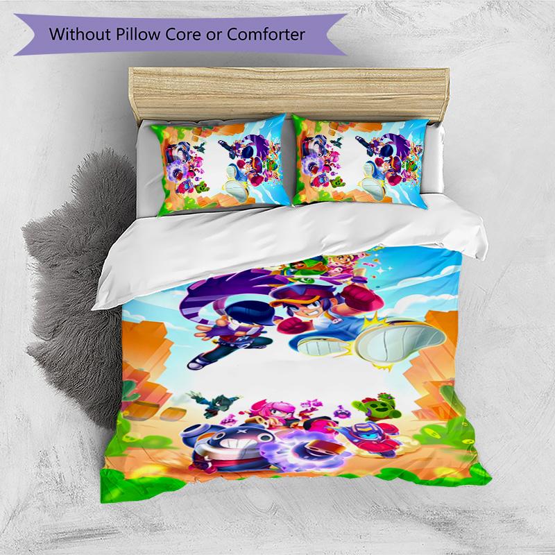 roblox game Printed 3PCS Bedding Set Soft Breathable Duvet Cover Pillowcases Set Washable Bedroom Decor Home Gift