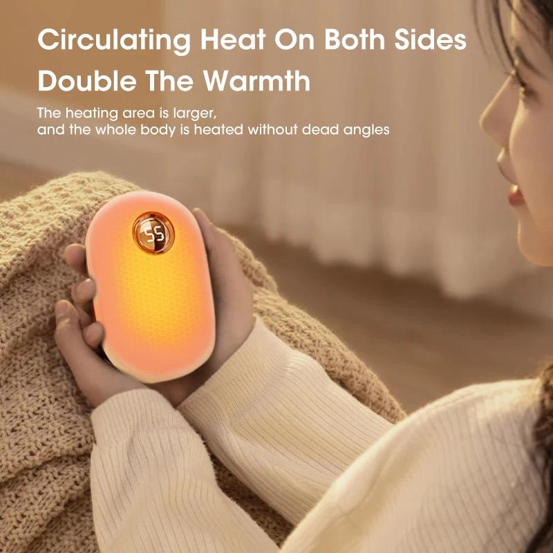 Handwärmer 2IN1 USB Powerbank Wiederaufladbar Winterhandwärmer Elektrische Heizung Taschenwärmer Hohe Kapazität Winterweihnachtsgeschenk