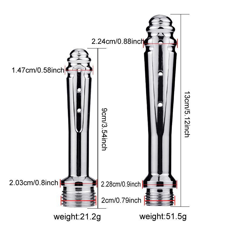 7 Holes Metal Anal Plug Anal Washer Nozzle Vaginal Shower Enema Douche Medical Sex Toys Butt Plug Couple Games Erotic Products