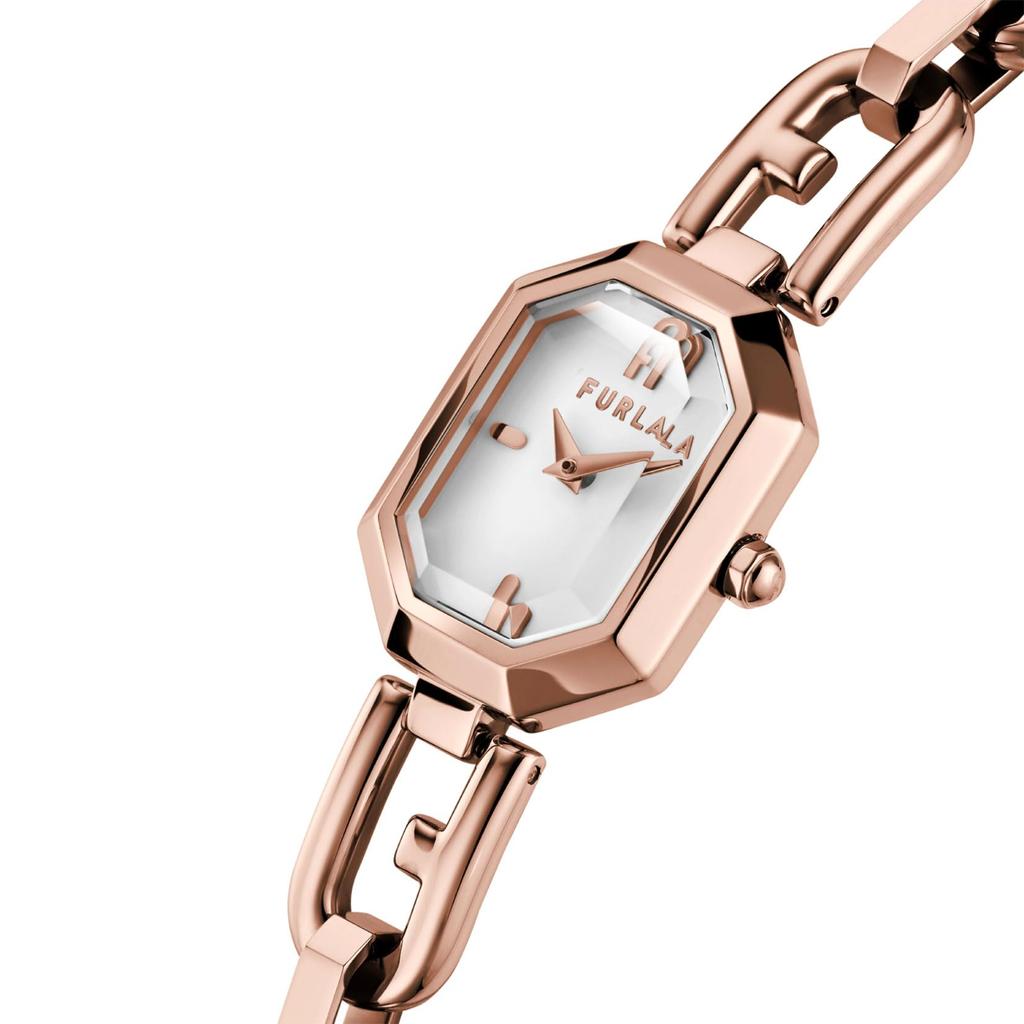 Watch OCTAGONAL Silver Dial Stainless Steel Mineral Glass Quartz Daily Waterproof China Watch WW00044005L3 Rose Gold [Furla] 27.5MM Women's [Item]