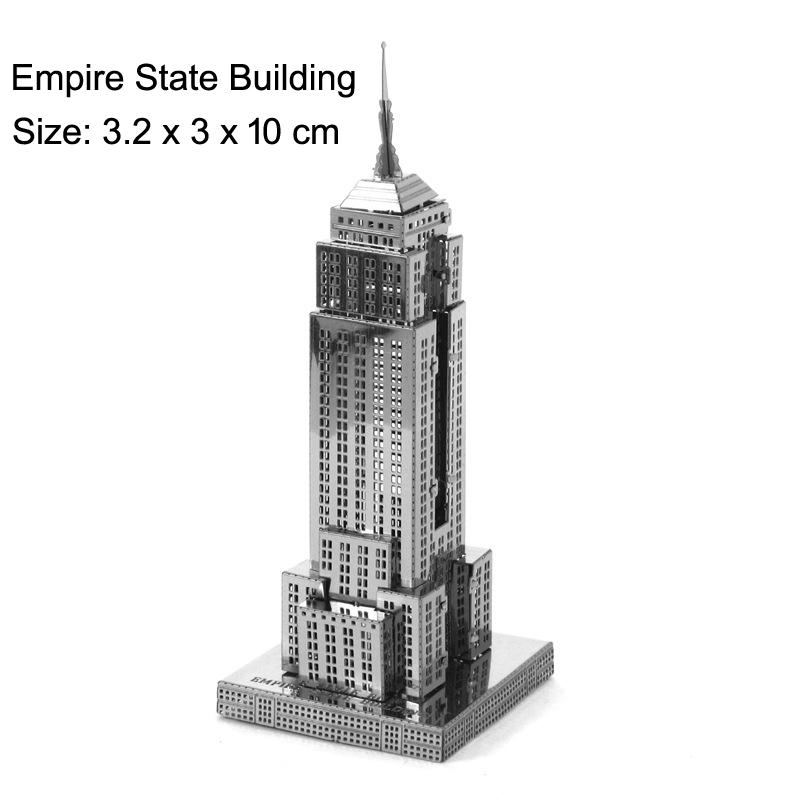 World Architecture 3D Metal Puzzle  Tower Model Diy Laser Cut Jigsaw Model For Adult Kid Educational Toys Desktop Decoration