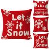 Gemütliche Weihnachts-Kissenhülle mit Schneeflocken-Design für festliche Stimmung