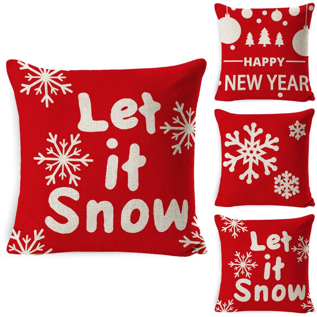 Gemütliche Weihnachts-Kissenhülle mit Schneeflocken-Design für festliche Stimmung
