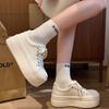 High-value platform white shoes 2025 new fashion commuting retro versatile light casual sports shoes
