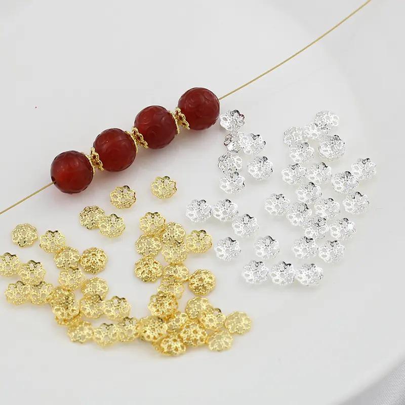 

Позолоченные полые колпачки для бусин - 50 шт., Универсальные аксессуары для DIY Other