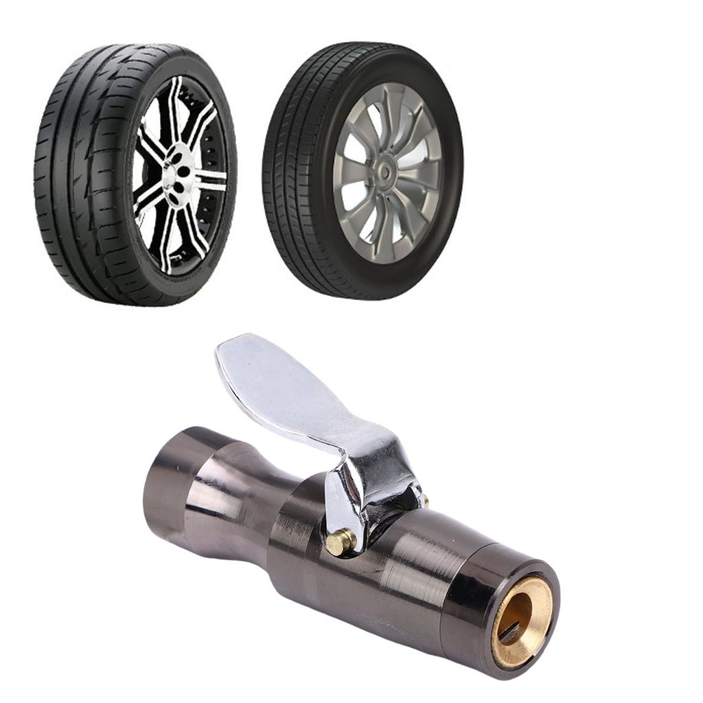 Locking   Chuck 300 PSI 1Celsius4in FNPT Heavy Duty Closed   Brass Straight Lock On Tire Chuck for Tire Inflator Gauge