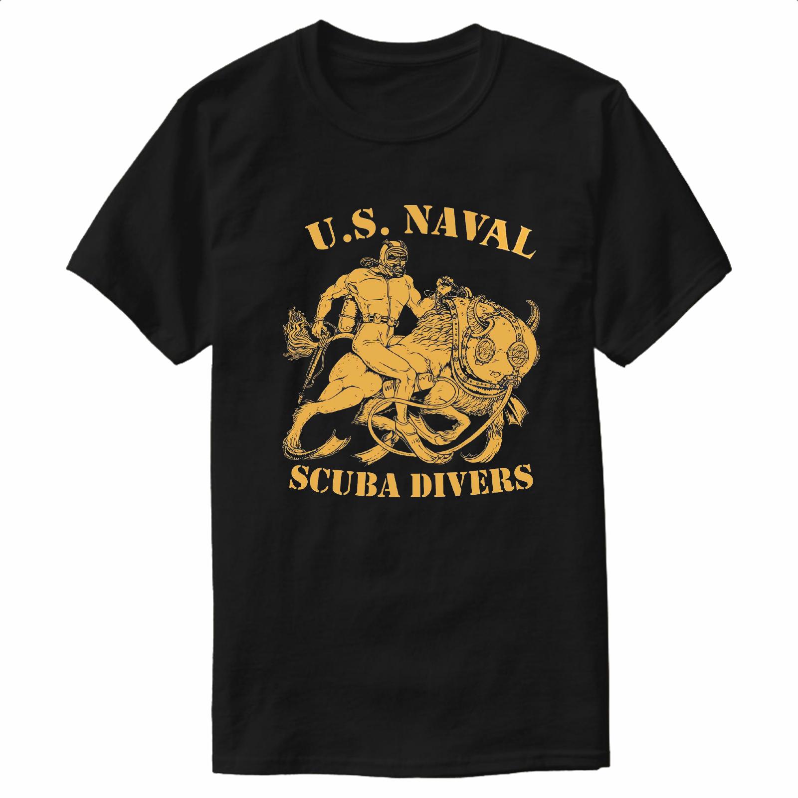 US Naval Scuba Divers The Bull Ensign TShirt 100 Cotton ONeck Summer Short Sleeve Casual Unisexs Tshirt Size S3XL S