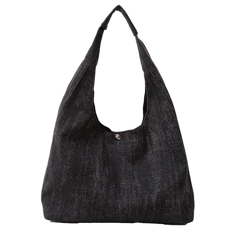 Denim Hobo Bag for Women with Oversized Design and Simple Style