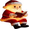 Lâmpada de Natal - Papai Noel Lendo Livro Luz Noturna, Lâmpada de Cabeceira de Natal para Quarto de Crianças, Luz de Berçário com Controle por Toque para Bebê, Criança, Meninas e