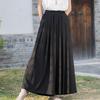Women's Lightweight Cotton-Linen Wide-Leg Pants for Yoga and Meditation