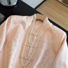 Age-Reducing Jacquard Satin Top: Retro Chinese Style Plus Size Outerwear for Middle-Aged Mothers