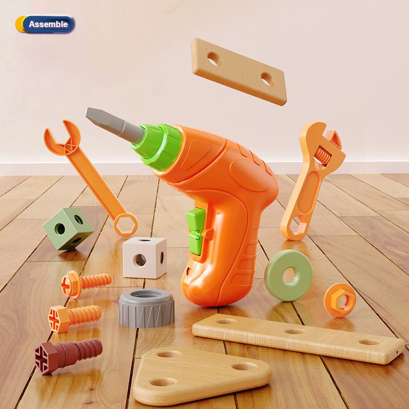 Παιδικά Παιχνίδια Σφιξίματος Βιδών Κουτί Βιδών Με Ηλεκτρικό Δράπανο DIY Στριφτό Εκπαιδευτικό Παιχνίδι Εργαλειοθήκη