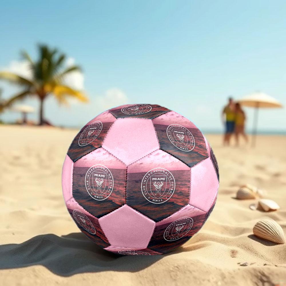 1pc Inter Miami CF Soccer Ball Size 5 Indoor Soccer Ball Fashion Colorful Backyard Game - Great For Sports Fans Gift HE27