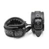 Black Leather Bdsm Bondage Set 3pcs Restraints Collars Ankle Cuff Handcuffs For Sex Bondage Set Sex Toys For Women