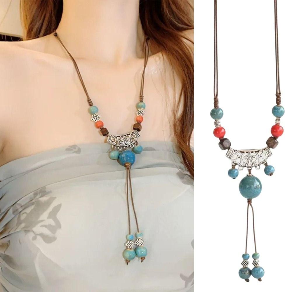 Does Not Fade Ceramic Necklace Light Luxury Women's Pendant Jewelry  Women's Accessories