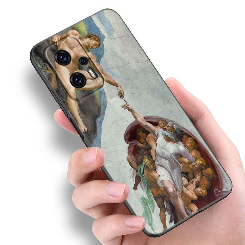 

Чехол для телефона Michelangelo Adam Fresco Art для Xiaomi POCO F2 F3 M2 M3 M4 X3 X4 Pro NFC F4 GT 5G F1 X2 C3 C31 C40 M5S черный чехол Xiaomi POCO M5S