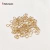 DIY Open Jump Rings For Jewelry Making Accessories,14k Real Gold Plated Brass Metal Material Connecting Ring Wholesale