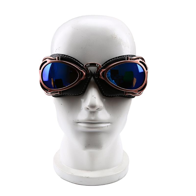 Okulary motocyklowe do jazdy Vintage Men Okulary Motocross Narciarstwo Maska Brązowa skóra Wiatroszczelna Kolarstwo Outdoor Dirt Bike Gogle