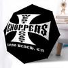 1 buc Umbrelă West Coast Choppers cu Deschidere și Închidere Automată, Cupolă Rezistentă la Vânt, Buton de Deschidere și Închidere Automată10225